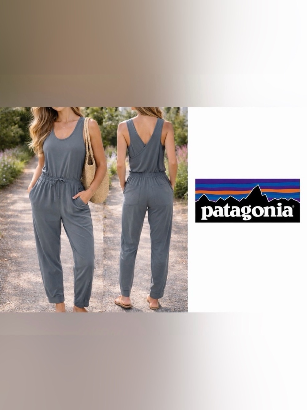 Patagonia Slate Blue Gray Fleetwith Jumpsuit Romper Size Extra Small XS